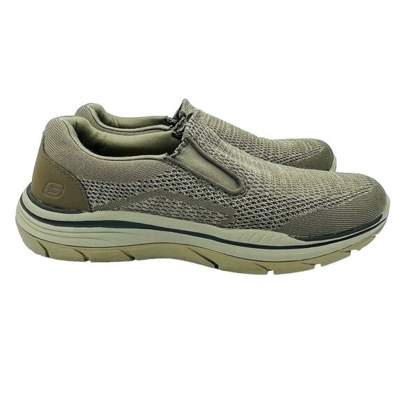 Skechers Shoes Mens 9.5 Taupe Air Cooled Memory Foam Goga...